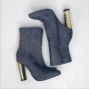 ASOS calf rise grey lavender booties